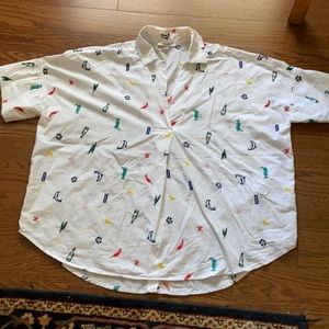 Madewell Embroidered Short Sleeve Top